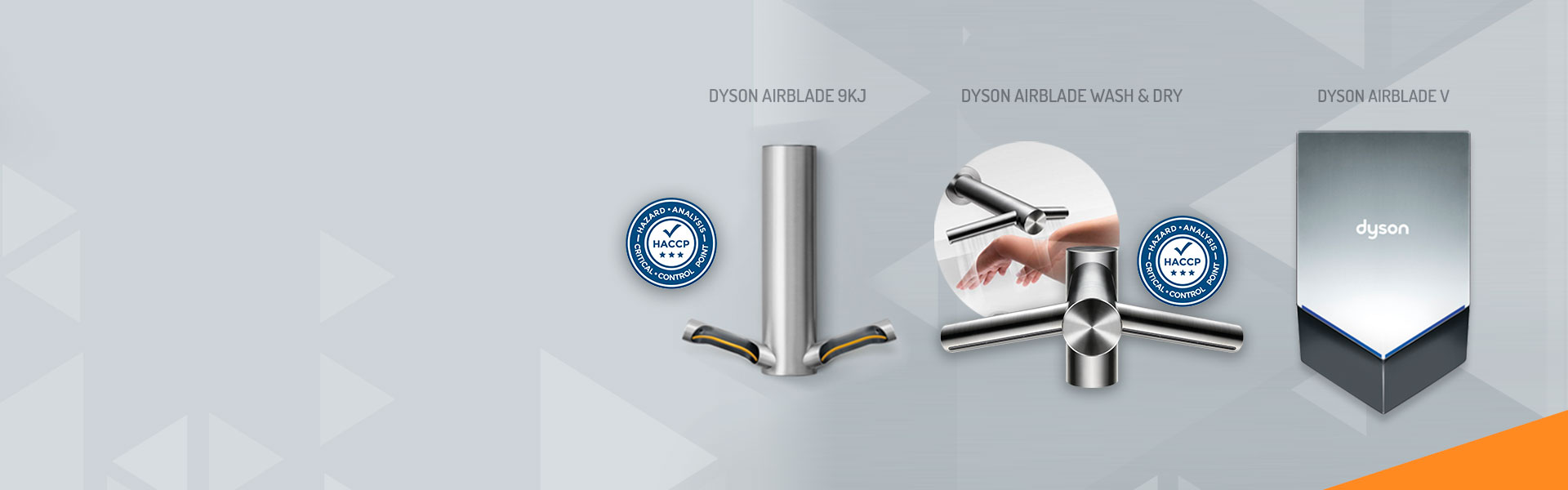 Complete range of Dyson Airblade hand dryers